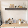 Large Rustic Embossed Wood Floating Wall Shelf - Black